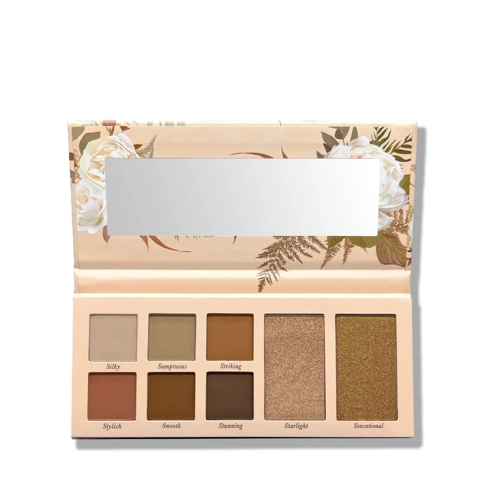 LAURA GELLER soft satins 6-well eyeshadow + 2-well highlighter palette
